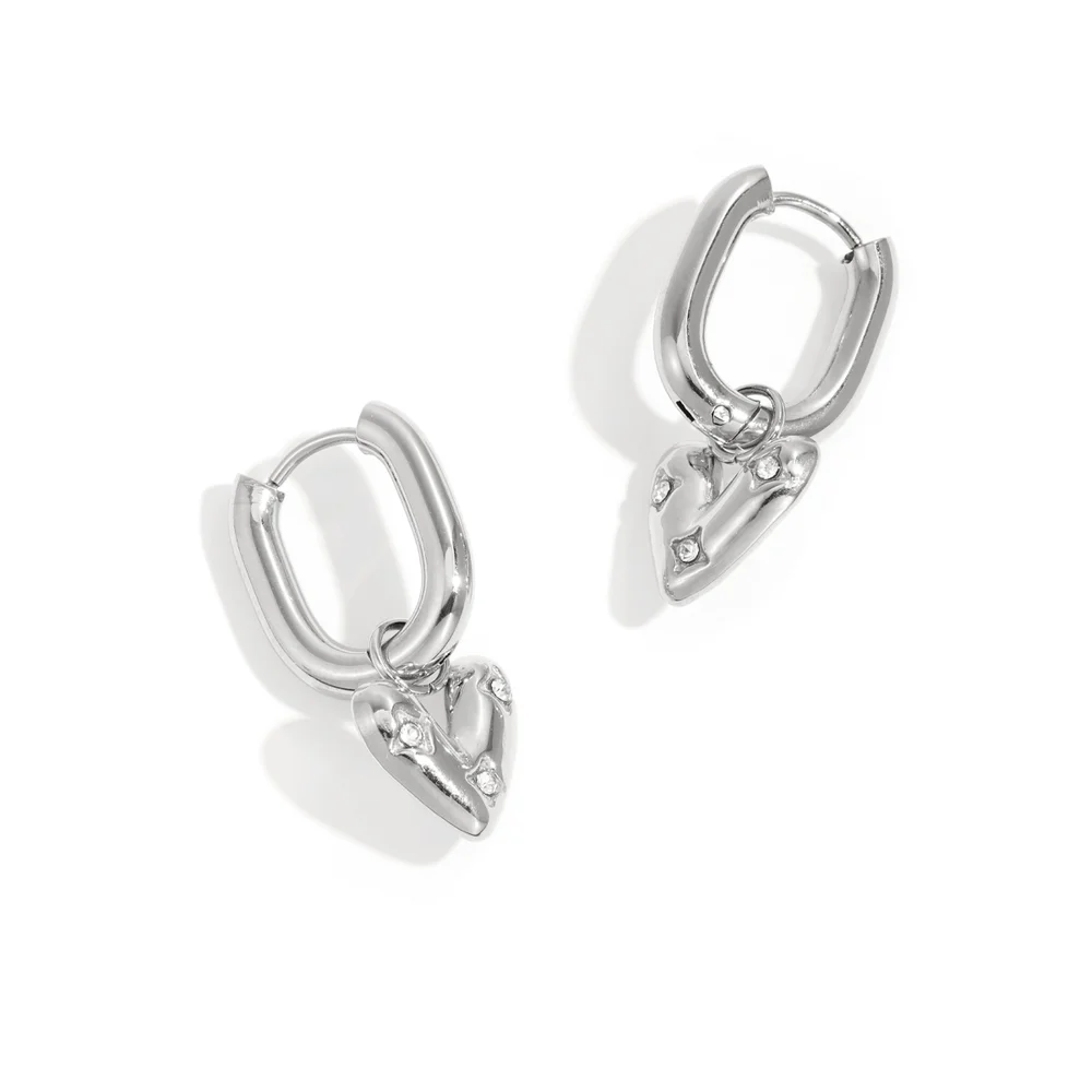 Oorbellen 'Hanger sprankelend hart'