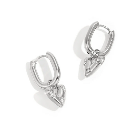 Oorbellen 'Hanger sprankelend hart'