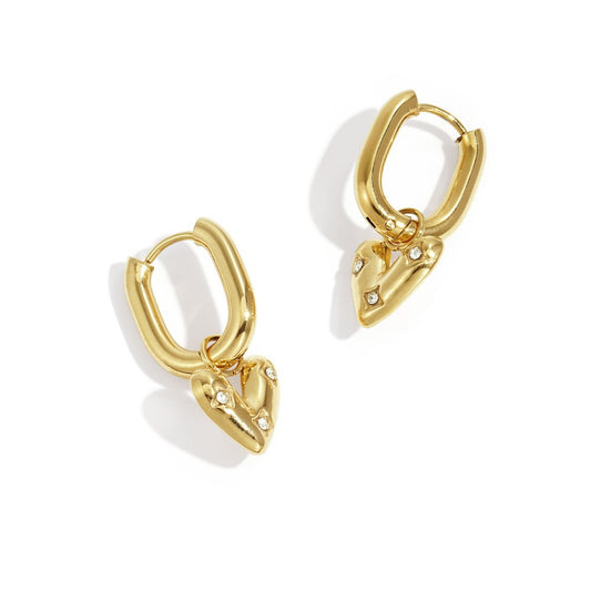 Oorbellen 'Hanger sprankelend hart'